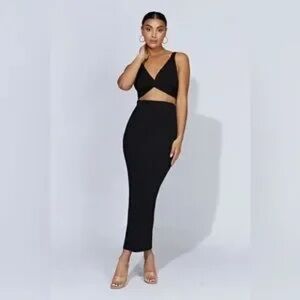Meshki Kaesha Split Maxi Knitted Skirt - XS